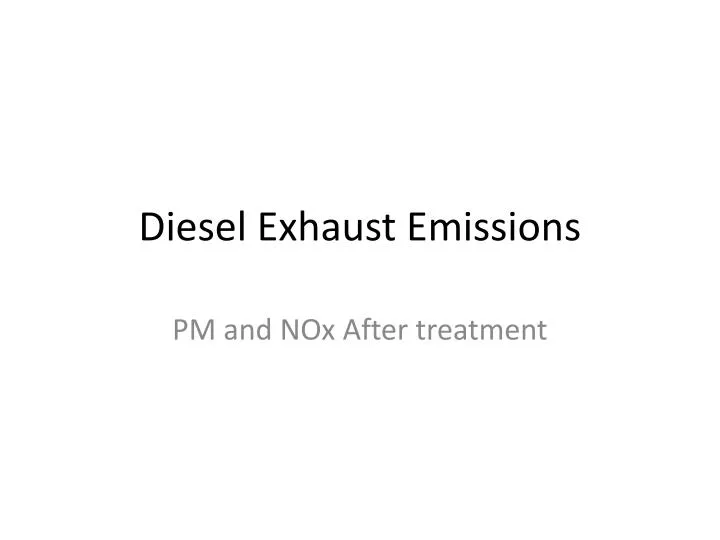 diesel exhaust emissions