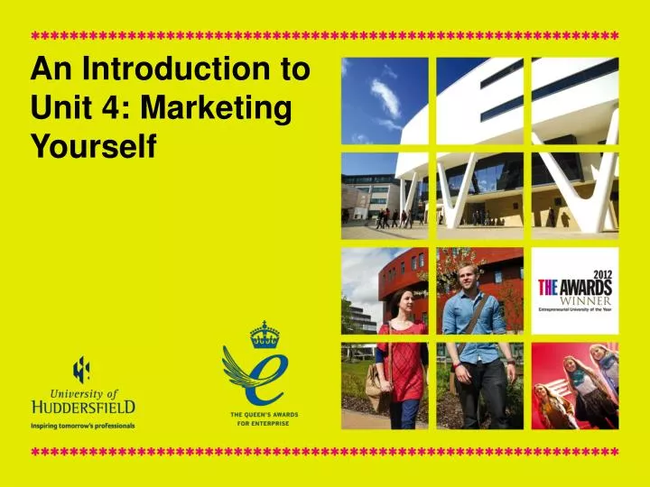 an introduction to unit 4 marketing yourself