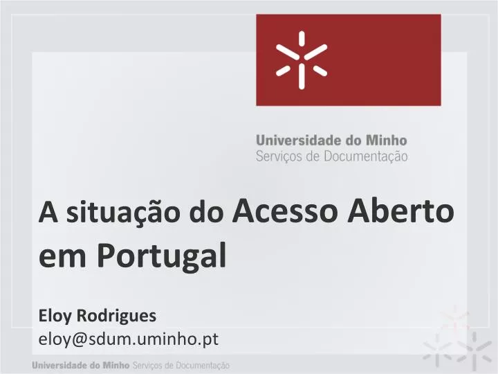 a situa o do acesso aberto em portugal