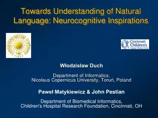 Towards Understanding of Natural Language: Neurocognitive Inspirations