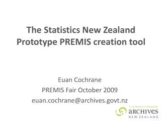 The Statistics New Zealand Prototype PREMIS creation tool