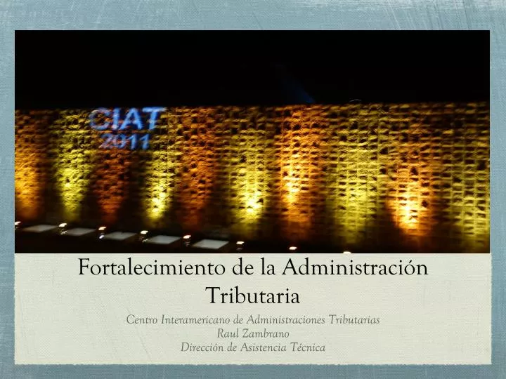 fortalecimiento de la administraci n tributaria