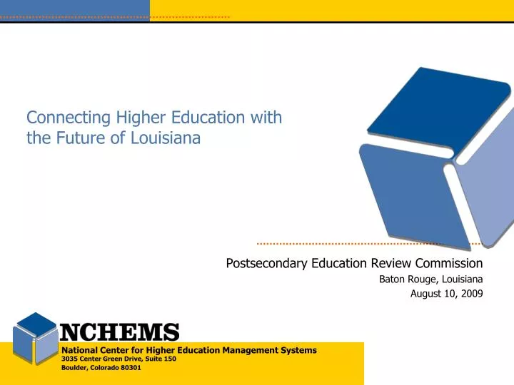 connecting higher education with the future of louisiana