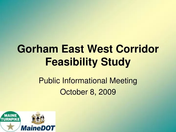 gorham east west corridor feasibility study