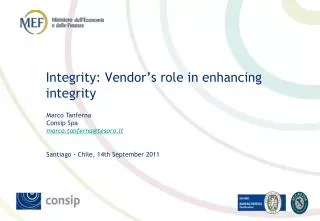Integrity: Vendor’s role in enhancing integrity