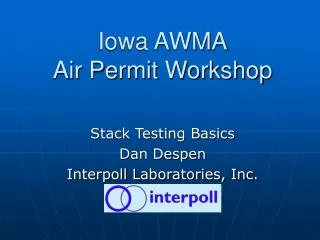 Iowa AWMA Air Permit Workshop
