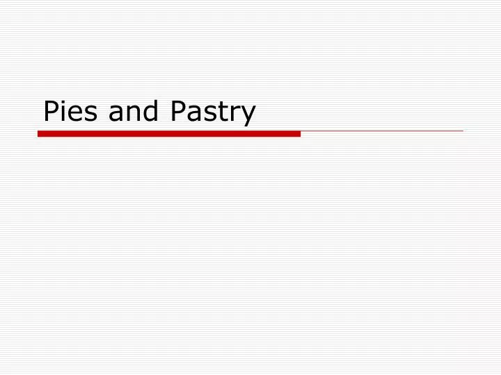 pies and pastry