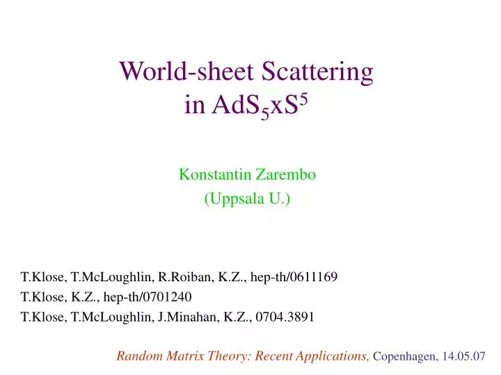 world sheet scattering in ads 5 xs 5