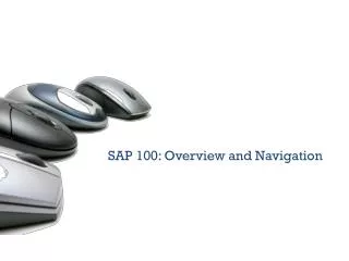 SAP 100: Overview and Navigation