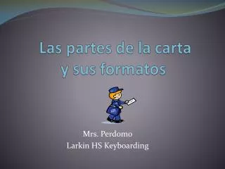 las partes de la carta y sus formatos