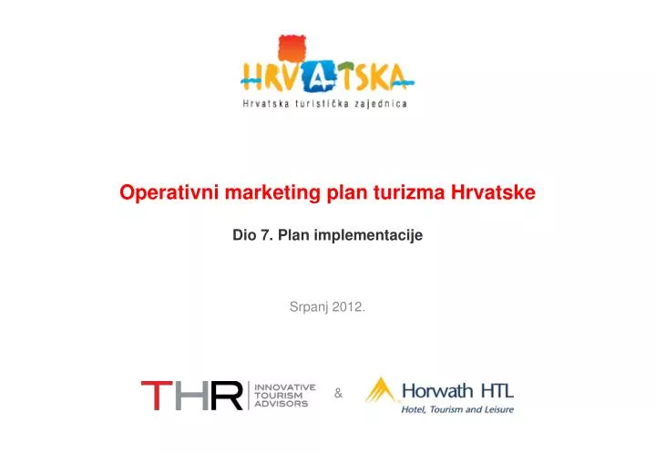 operativni marketing plan turizma hrvatske