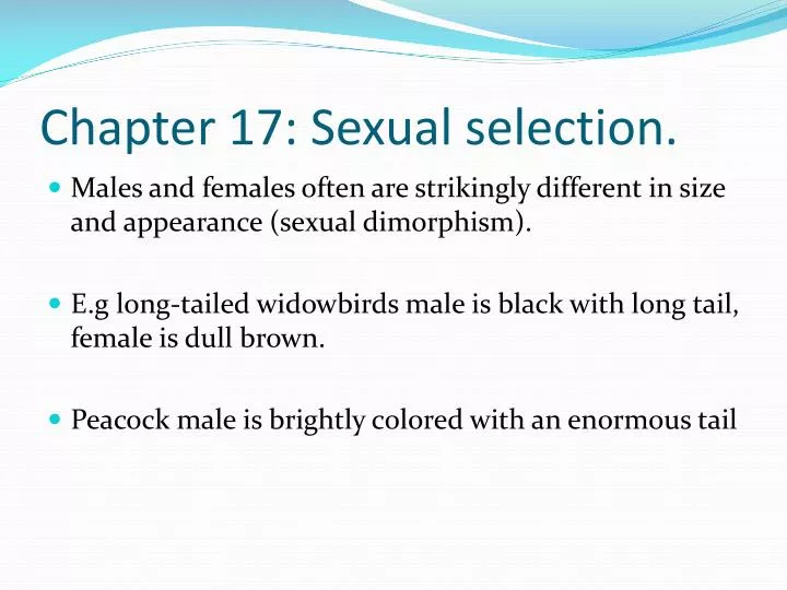 chapter 17 sexual selection