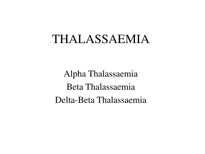 thalassaemia