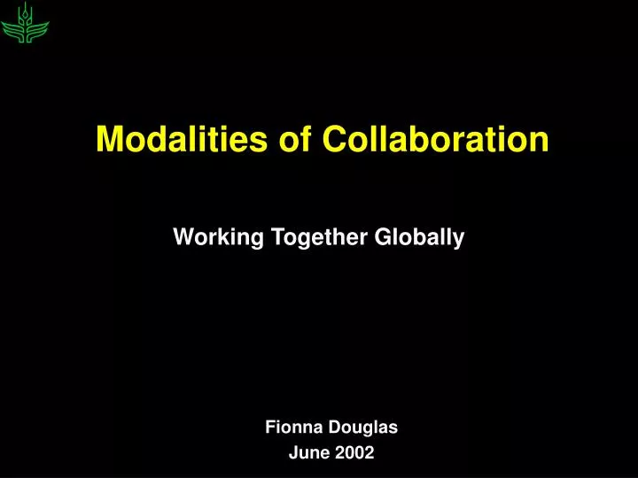 modalities of collaboration