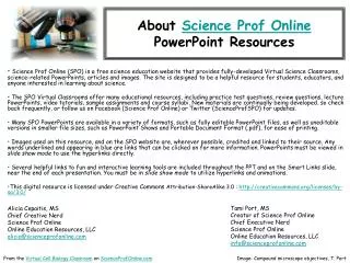 About Science Prof Online PowerPoint Resources