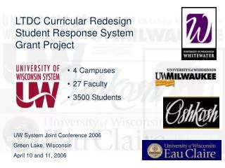 LTDC Curricular Redesign Student Response System Grant Project