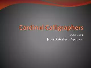 Cardinal Calligraphers