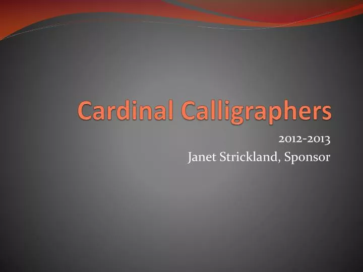 cardinal calligraphers