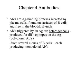 Chapter 4 Antibodies