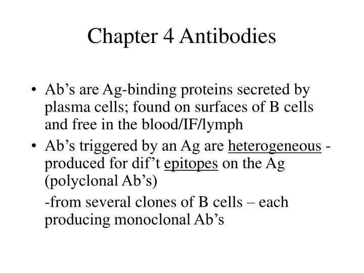 chapter 4 antibodies