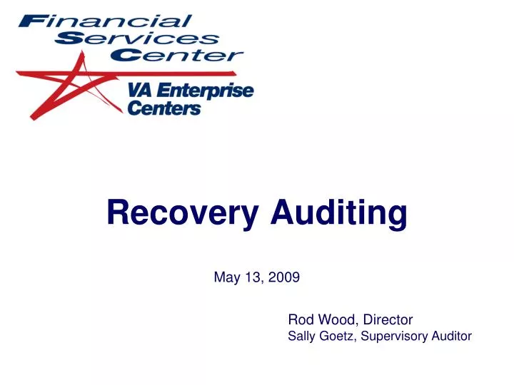 recovery auditing