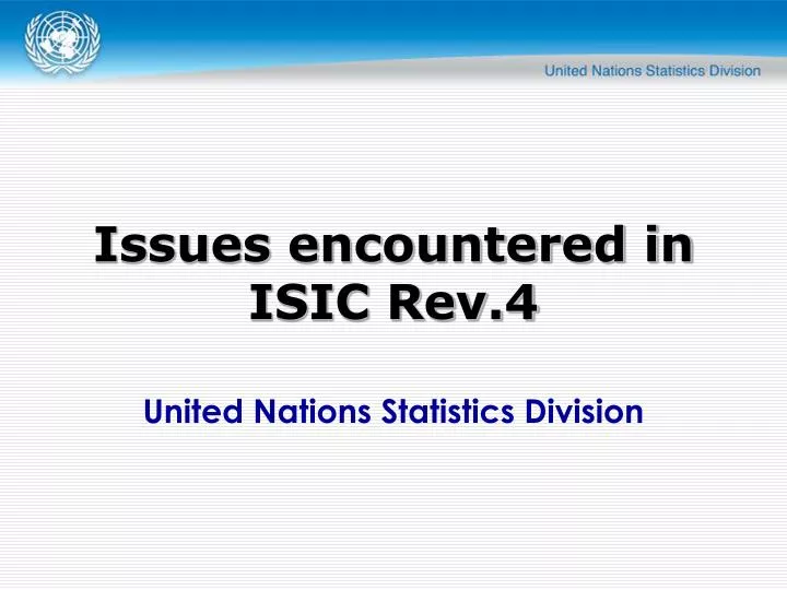 united nations statistics division