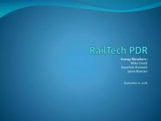 RailTech PDR