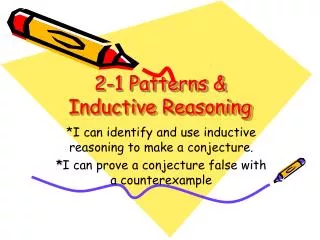 2-1 Patterns &amp; Inductive Reasoning
