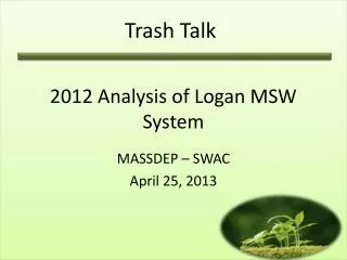 2012 Analysis of Logan MSW System
