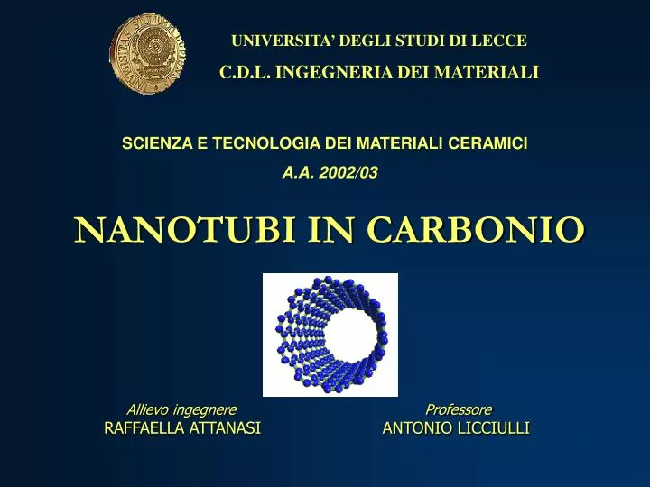 nanotubi in carbonio