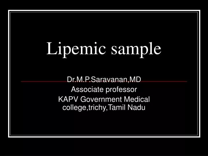 lipemic sample