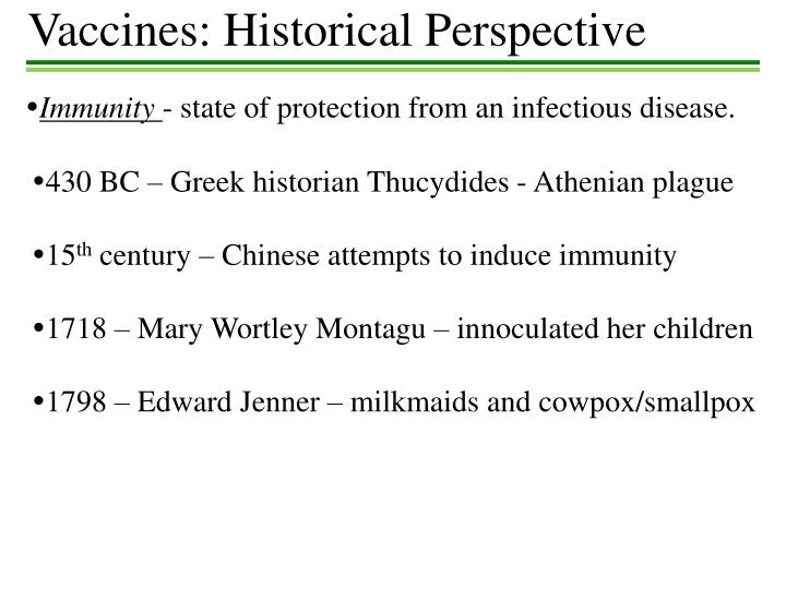 vaccines historical perspective