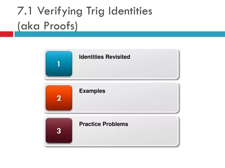 7 1 verifying trig identities aka proofs