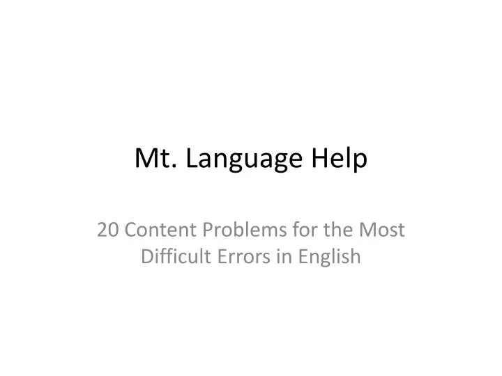 mt language help