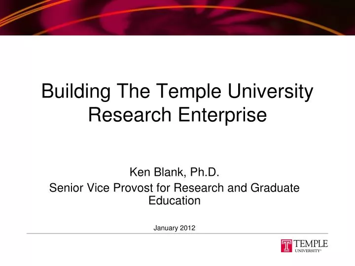 building the temple university research enterprise