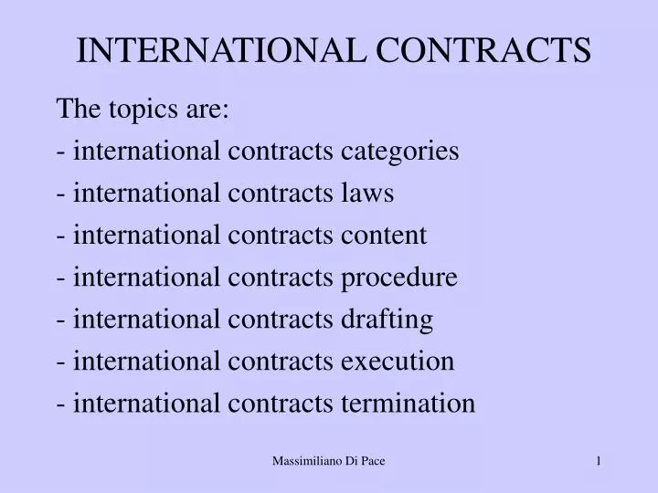 international contracts
