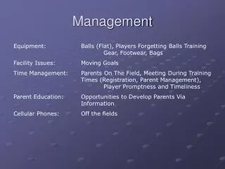 Management