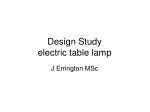 Design Study electric table lamp - slide 1