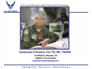 Cassandra D Howard, Col, FS, MC, TNANG