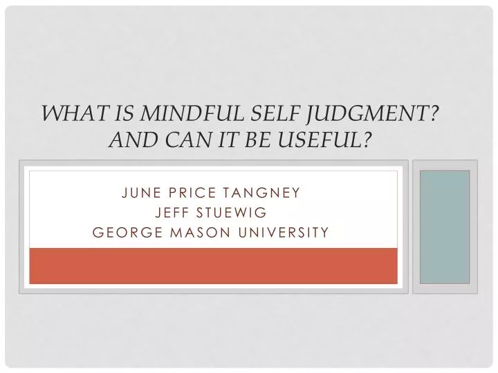 what is mindful self judgment and can it be useful