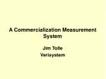 A Commercialization Measurement System - slide 1