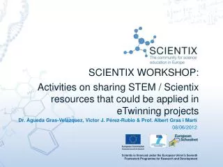 SCIENTIX WORKSHOP: