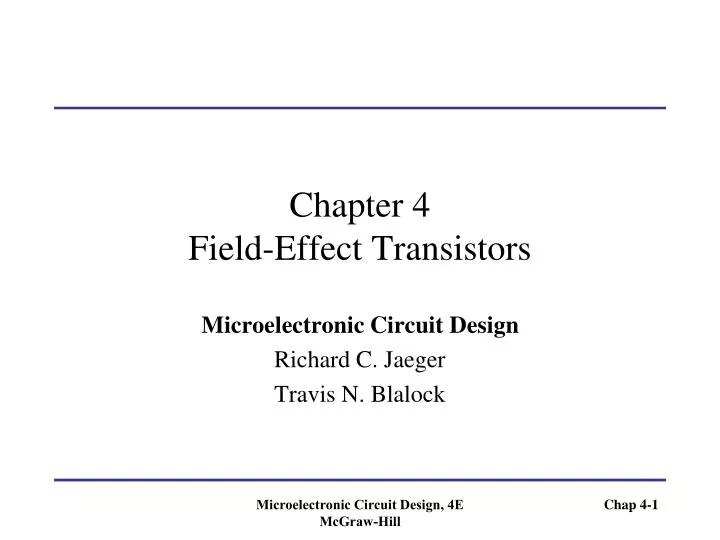 chapter 4 field effect transistors