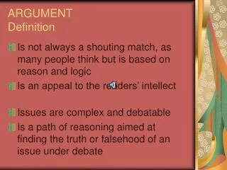 ARGUMENT Definition
