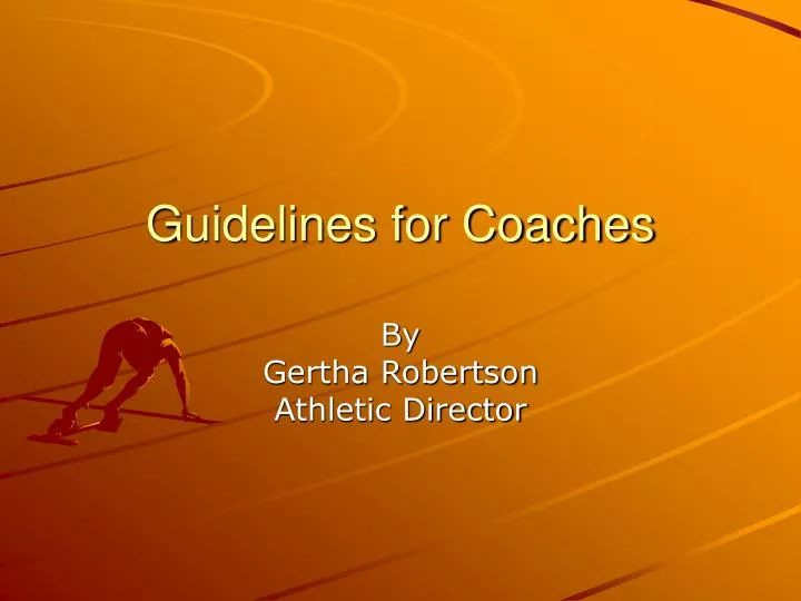 guidelines for coaches