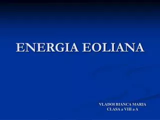 energia eoliana