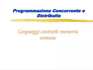 programmazione concorrente e distribuita