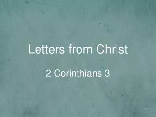 Letters from Christ