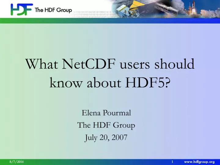 what netcdf users should know about hdf5