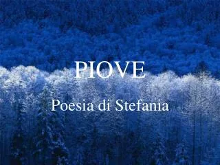 piove